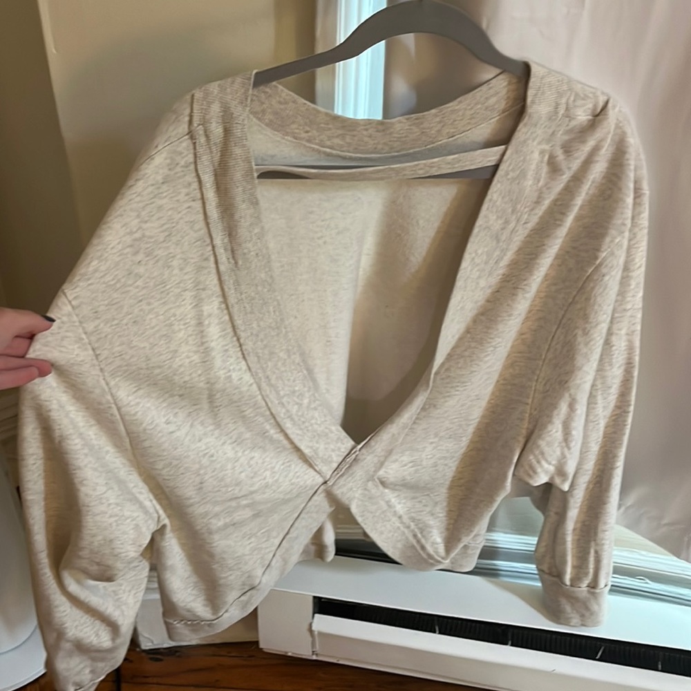 Anthropologie open back sweatshirt